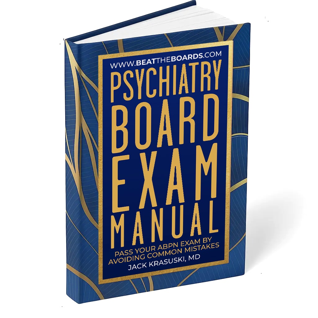 depiction of doctor jack Krasuski's Psychiatry Board Exam Manual